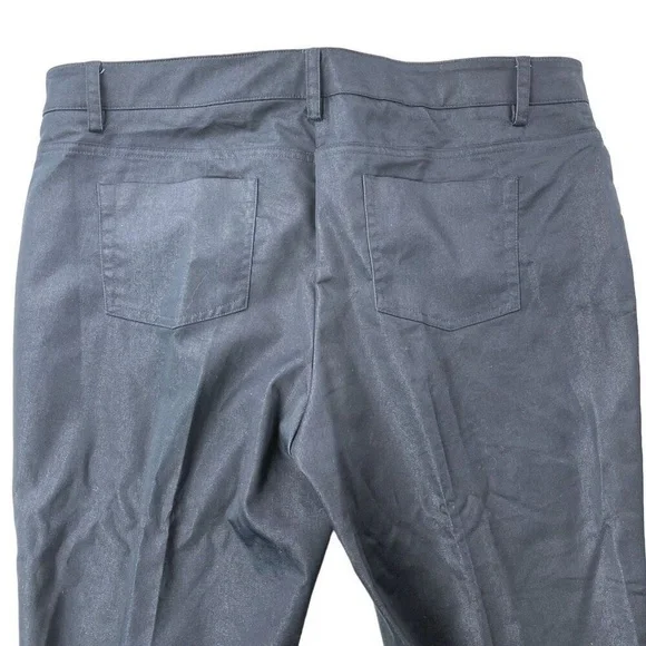 New York & Co Pants‎ Womens Size 16 Navy Mid Rise Crop Slim - Picture 4 of 8